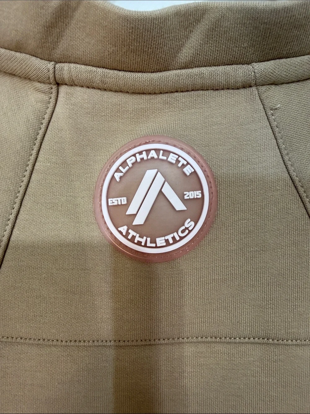 Alphalete Elements Crewneck Sweatshirt in Tan
